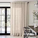 jinchan Linen Curtains Light Filtering Back Tab