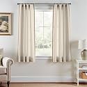 jinchan Linen Curtains Light Filtering Back Tab