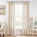 jinchan Linen Curtains Light Filtering Back Tab