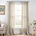jinchan Linen Curtains Light Filtering Back Tab