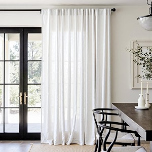 jinchan Linen Curtains Light Filtering Back Tab