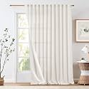 jinchan Lined Linen Curtains Extra Wide Back