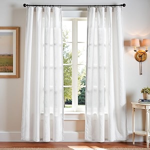 jinchan Linen Curtains Light Filtering Back Tab