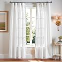 jinchan Linen Curtains Light Filtering Back Tab
