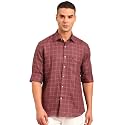 Linen Club Men39s Full Sleeve Checked Regular