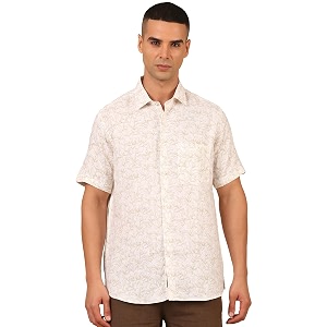Linen Club Mens Half sleeve Printed Regular