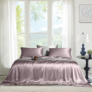 the linen company 100 bamboo 300 tc double bedsheet with 2 pillow cover suitable for hotel and living room 9034 x 10034 lilac