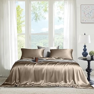 the linen company 100 bamboo 300 tc single bedsheet with 1 pillow cover suitable for hotel and living room 6034 x 9034 taupe