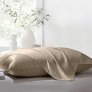 the linen company 100 bamboo 300 tc king size 2 pillow covers set suitable for hotel and living room 2034 x 3634 taupe