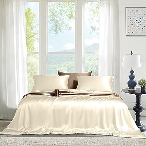 the linen company 100 bamboo 300 tc double bedsheet with 2 pillow covers suitable for hotel and living room 9034 x 10034 ivory