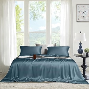 the linen company 100 bamboo 300 tc super king bedsheet with 2 pillow covers suitable for hotel and living room 10834 x 12034 bahamas blue