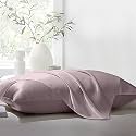 THE LINEN COMPANY 100% Bamboo 300 TC Standard Size 2 Pillow Covers Set Suitable for Hotel and Living Room (17" x 27", Lilac)