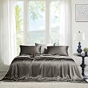 THE LINEN COMPANY Super King Bamboo Bedsheet with 2 Pillow Cover, 300 TC Cotton Sheets Suitable for Hotel and Living Room &amp; Bedsroom (108" X 120", Avocado Green)