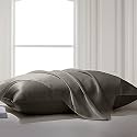 THE LINEN COMPANY Queen Pillow Pair Natural Soft Silk Pillow Cases Set of 2 Pcs Suitable for Hotel and Living Room (17" X 27", Avocado Green)