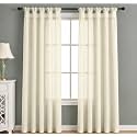THE LINEN COMPANY Cotton Linen Sheer Door Curtain with Twist Tab, Decorative Light Filtering Curtain for Home, Bedroom &amp; Balcony, 2 Piece, Natural, 7 FT x 4.5 FT