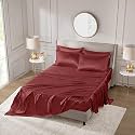 THE LINEN COMPANY Bamboo King Fitted Bedsheet with 2 Pillow Cover, 300 TC Cotton Sheets Suitable for Hotel and Living Room &amp; Bedsroom (72" X 78"+ 14", Avocado Green)