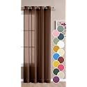 THE LINEN COMPANY Cotton Linen Grommet Sheer Curtains 8 Feet-Cotton Linen Textured Curtain Drapes 1 Piece Living Room, Office, Balcony Decor, (Brown-4.5Ft X 8Ft)