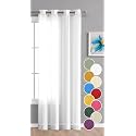 THE LINEN COMPANY Cotton Sheer Curtains 10 Feet Long for Home Decor, Hangs Elegantly with Eyelets - White 1 Piece