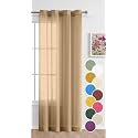 THE LINEN COMPANY Cotton Sheer Curtains 6.5 Feet for Home Decor, Hangs Elegantly with Eyelets - Beige 1 Piece
