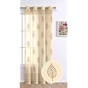 THE LINEN COMPANY Door 7.5 Feet Curtains - Cotton Linen Textured Curtain Drapes 1 Piece Living Room, Office, Balcony Decor, (Betal Leaf - 4.5 ft x 7.5 ft)