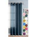 THE LINEN COMPANY Long Door Cotton Sheer Grommet Curtains 10 Feet Decorative Textured Linen Solid Transparent Curtain Pack of 1, Navy Blue(L -304 Cm, W- 137 Cm)