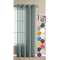 THE LINEN COMPANY Sheer Grommet Solid Curtains 5 Feet Window Cotton Drapes Pack Of 1 For Living Room Decoration Light Grey 1 Piece