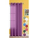 THE LINEN COMPANY Sheer Curtains 7.5 Feet Door Cotton Drapes Pack of 1 for Living Room Decoration Plum 1 Piece