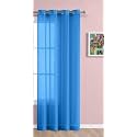 THE LINEN COMPANY Sheer Curtains 9 Feet Long Door Taxture Linen Decorative Panels Pack of 1 Curtains, Carolina Blue (L- 274 CM, W- 137 CM)