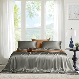 the linen company super king bamboo bedsheet with 2 pillow cover 300 tc cotton sheets suitable for hotel and living room amp bedsroom 10834 x 12034 silver