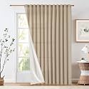 jinchan Lined Linen Curtains Extra Wide Back