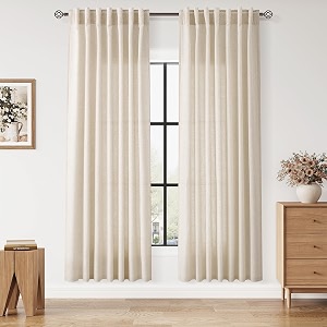 Linen Curtains for Living Room 80 Inches