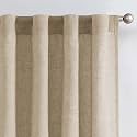 jinchan Lined Linen Curtains Privacy Back Tab