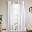 Linen White Curtains 108 Inches Long 2