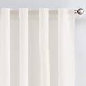 jinchan Lined Linen Curtains Privacy Back Tab