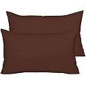Micro Fiber Filled Light Grey Plain Cotton Pillow Takiya Combo Set of 2 for Bed Room - 20x30 Inch Size Pillow Set of 2 for Sleeping