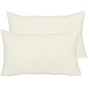 Micro Fiber Filled Light Grey Plain Cotton Pillow Takiya Combo Set of 2 for Bed Room - 20x30 Inch Size Pillow Set of 2 for Sleeping