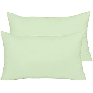 micro fiber filled light grey plain cotton pillow takiya combo set of 2 for bed room - 20x30 inch size pillow set of 2 for sleeping