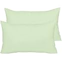 Micro Fiber Filled Light Grey Plain Cotton Pillow Takiya Combo Set of 2 for Bed Room - 20x30 Inch Size Pillow Set of 2 for Sleeping