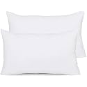 Micro Fiber Filled White Plain Cotton Pillow Takiya Combo Set of 2 for Bed Room - 20x30 Inch Size Pillow Set of 2 for Sleeping