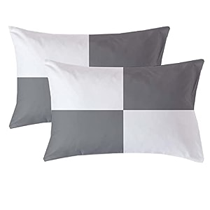 micro filled cheks print cotton pillow  size 20 x 30 inches  50 x 76 cm for sleeping