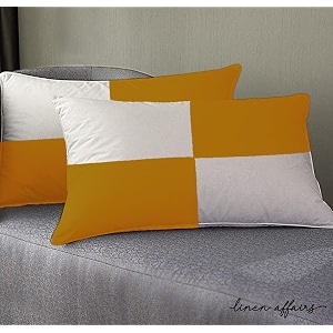 micro fiber filled light grey plain cotton pillow takiya combo set of 2 for bed room - 20x30 inch size pillow set of 2 for sleeping