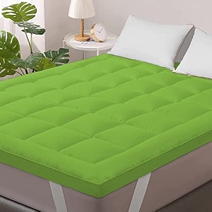 premium quilted mattress topper for single bed  ultra soft breathable extra thick padding  hypoallergenic machine washable  luxury bed comfort enhancer-36 inch x 72 inch