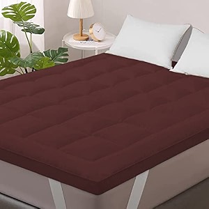 premium quilted mattress topper for queen size bed  ultra soft breathable extra thick padding  hypoallergenic machine washable  luxury bed comfort enhancer-60 inch x 78 inch