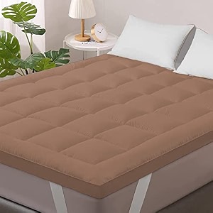 premium quilted mattress topper for single bed  ultra soft breathable extra thick padding  hypoallergenic machine washable  luxury bed comfort enhancer-36 inch x 78 inch