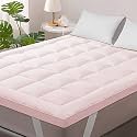 Super Soft 800 GSM Microfiber Mattress Padding/Topper for Comfortable Sleep-Twin Size Bed-48 Inch X 72 Inch-Pink