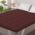 800 GSM Microfiber Mattress Padding/Topper for Comfortable Sleep for 5 Star Hotel Feel- Maroon-Twin Size Bed-48 Inch X 78 Inch