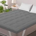 Premium Quilted Mattress Topper for Queen Size Bed – Ultra Soft, Breathable, Extra Thick Padding – Hypoallergenic, Machine Washable – Luxury Bed Comfort Enhancer-60 inch X 78 Inch