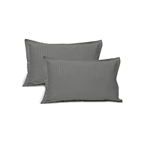linenwalas 100 cotton pillowcase set of 4 pillowcover soft luxury king size pillow covers with envelope closure 210tc breathable hotel quality pillowcover 20x36 inchessteel grey