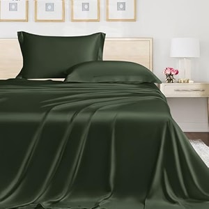 linenwalas 100 vegan bamboo silk bedsheet set natural soft and light-weight best for hair and delicate skin with pillow cover 300 tc breathable single blue