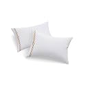 LINENWALAS Pillow Covers Set Of 2 Cotton-400TC Thread Count Softest Long Staple Solid 100% Cotton Silky Soft-Standard Size Pillow Cases (17"X27")-Navy Blue, 68.58 X 43.18 Cm